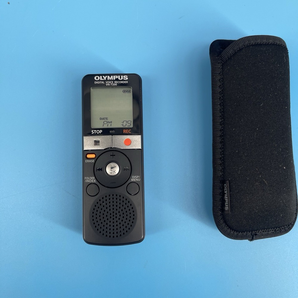 Olympus VN-7200 Digital Voice Recorder w/ Olympus Case Tested Working